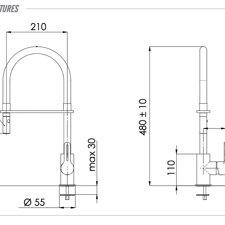 Смеситель для кухни Remer Energy EY541, хром