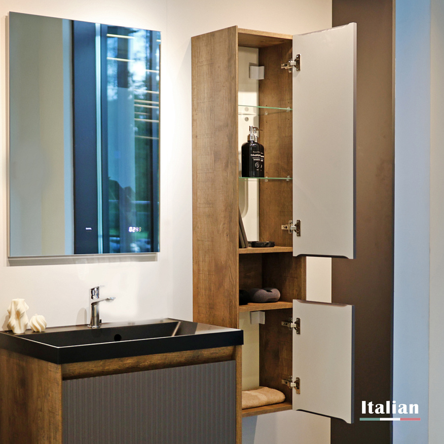 Пенал Jorno Tossony 140 подвесной Сонома светлая/Белый