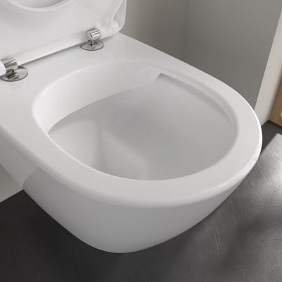 Унитаз подвесной Villeroy&Boch Subway 2.0 5614R001 + 9M78S101 37x56 с тонким сиденьем Soft Close, безободковый