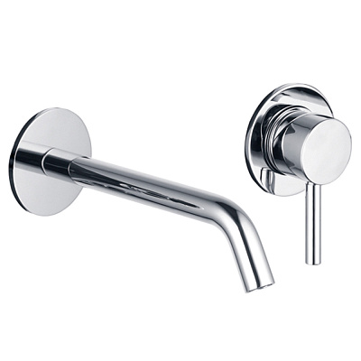 AQM 6215CR Siena Смеситель для раковины настенный на 2 отв. 180мм, внутр. монт часть в компл., Хром