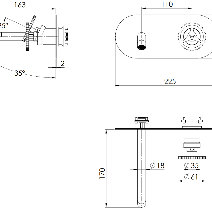 Смеситель для раковины Remer Chrono CH15WB, хром