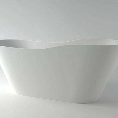 Ванна каменная Holbi Afrodita Solid Surface 161x68 белый матовый