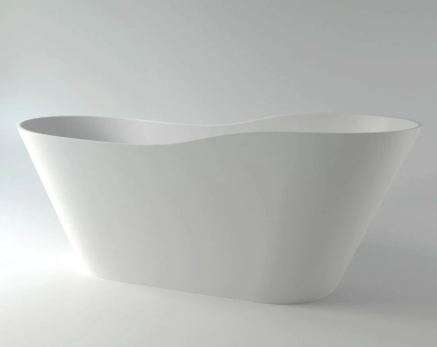 Ванна каменная Holbi Afrodita Solid Surface 161x68 белый матовый