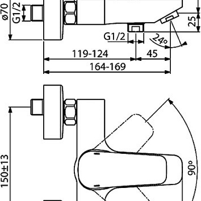 Комплект для ванны Ideal Standard Ceraplan III (BD005AA)
