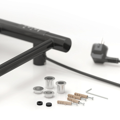 Электрический полотенцесушитель Стилье Формат 27 600х400 правый, Чёрный, арт.17528-6040