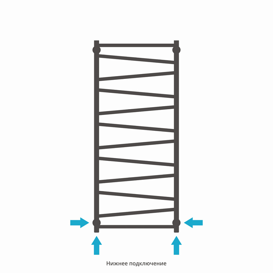 Водяной полотенцесушитель Сунержа Сирокко 1200х500, Золото, арт.03-0253-1250