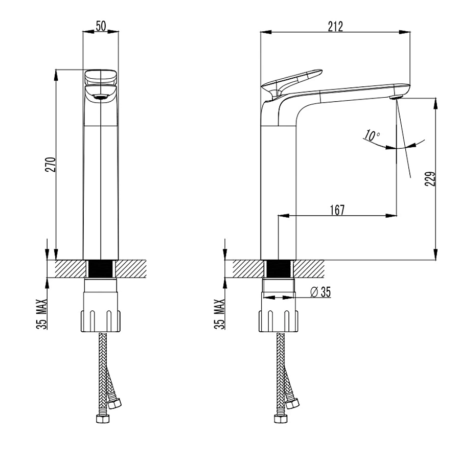 AQM6514CR Como Смеситель для раковины однорычажный, Хром