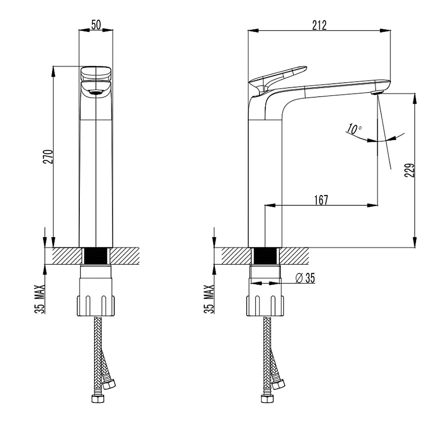 AQM6514CR Como Смеситель для раковины однорычажный, Хром