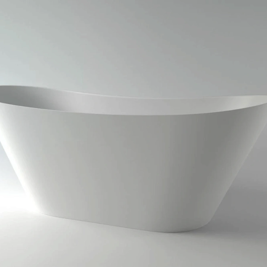 Ванна каменная Holbi Afina Solid Surface 161x66 белый матовый