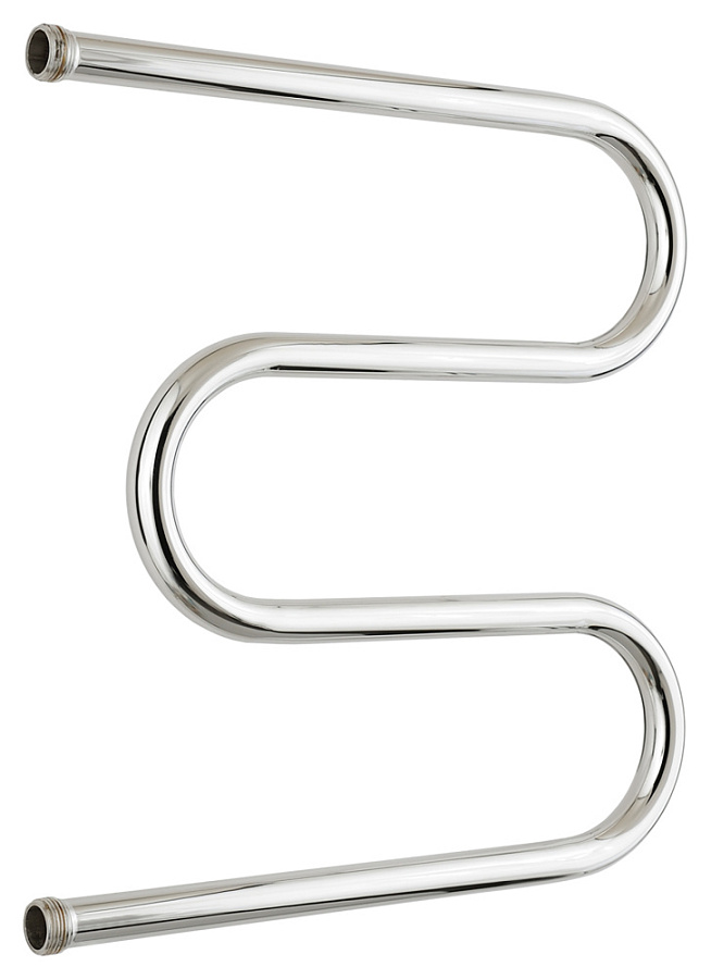 Водяной полотенцесушитель Стилье М-образный 500х500 резьба-сгон 1", Без покрытия, арт.00004-5050