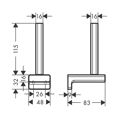 Hansgrohe AddStoris Держатель запасного рулона туалетной бумаги золото 41756990