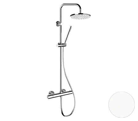 Душевая система термостатическая Remer Elegance EQ32X7MMM20BO, белый матовый