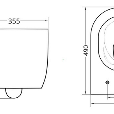 Комплект инсталляция TeceBase с черной кнопкой и унитаз подвесной Pestan Fluenta 49x35,5 Turbo 360° с пневмокрышкой  40013803 + 40013801