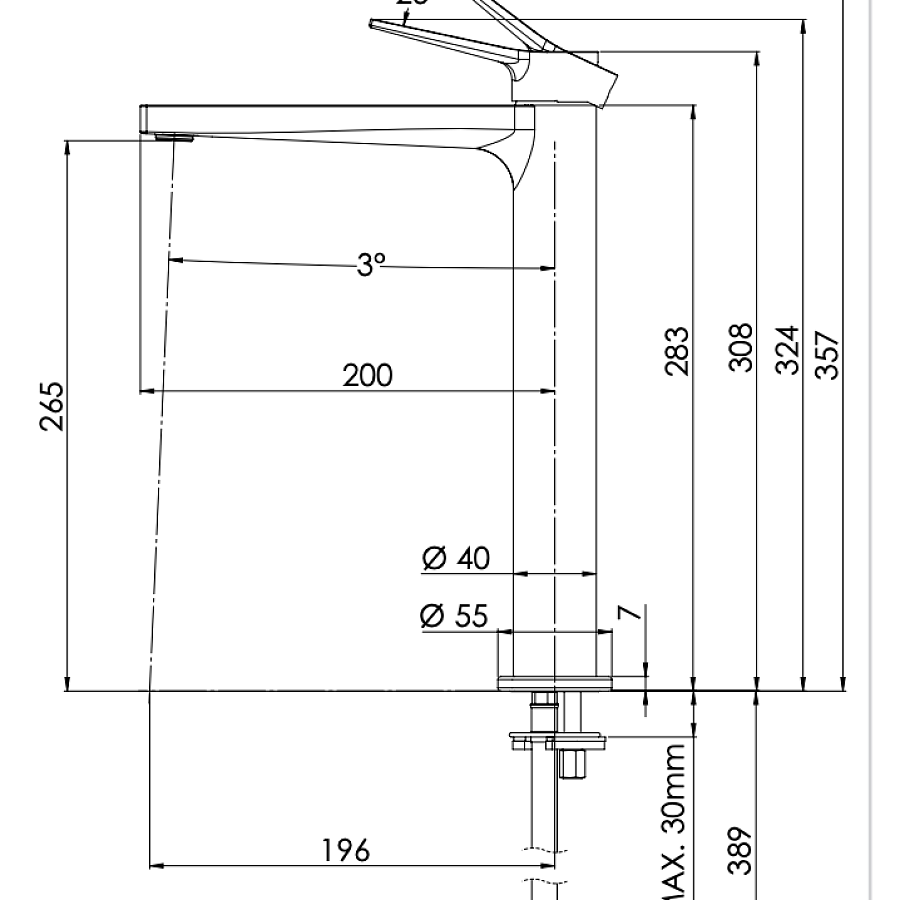 Смеситель для раковины Remer Slash SL11L