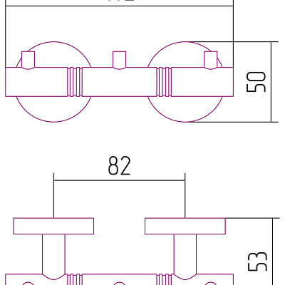 Вешалка КАНЬОН - 3 крючка / L 142 (Золото), арт.03-3000-1003