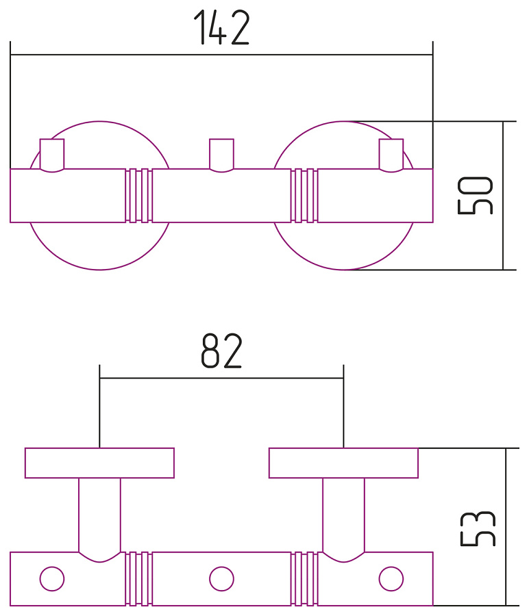 Вешалка КАНЬОН - 3 крючка / L 142 (Золото), арт.03-3000-1003