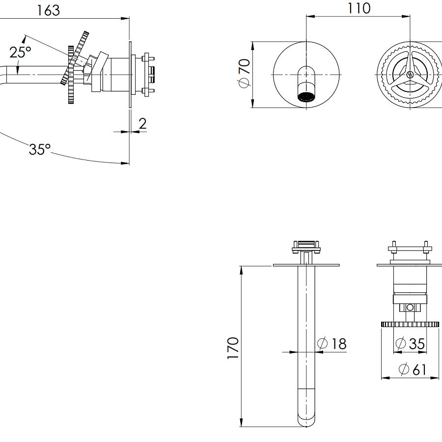 Смеситель для раковины Remer Chrono CH15PWB, хром