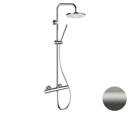 Душевая система термостатическая Remer Elegance EQ32A7MMM20NPO, никель матовый брашированный