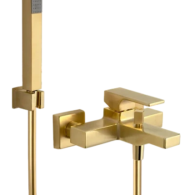 Смеситель для ванны Remer Absolute AU02BG, золото брашированное
