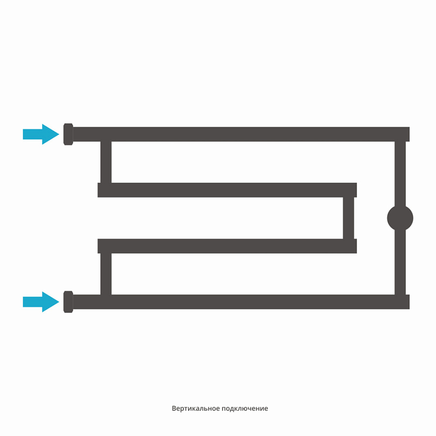 Водяной полотенцесушитель Сунержа High-Tech+ model "G" 320х650, Без покрытия, арт.00-4051-3265