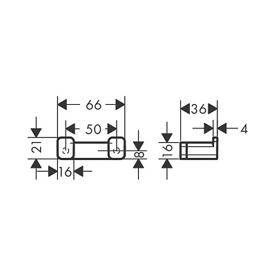 Hansgrohe AddStoris Двойной крючок для полотенец хром 41755000