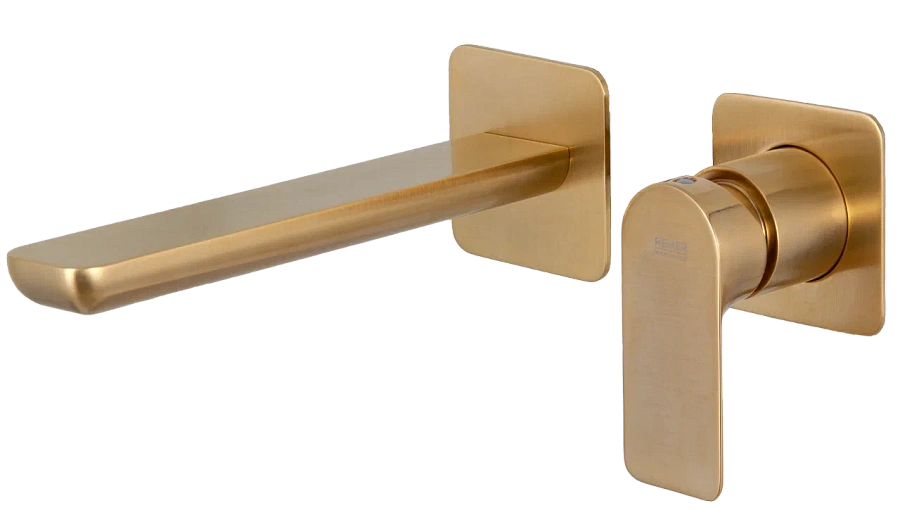 Смеситель для раковины Remer Infinity I15PLBG, золото брашированное