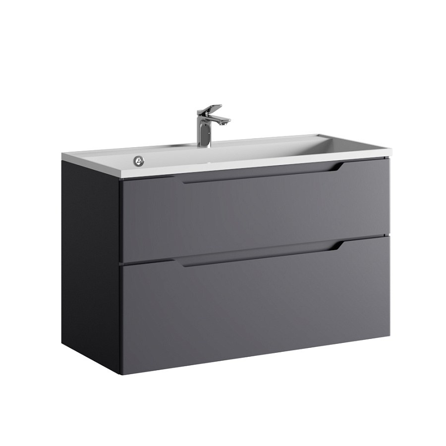 Тумба под умывальник Raval Wector 100 подвесной антрацит