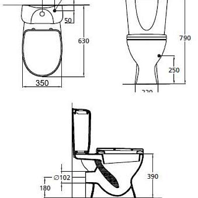 Унитаз-компакт Ideal Standard Ecco W908701 с микролифтом