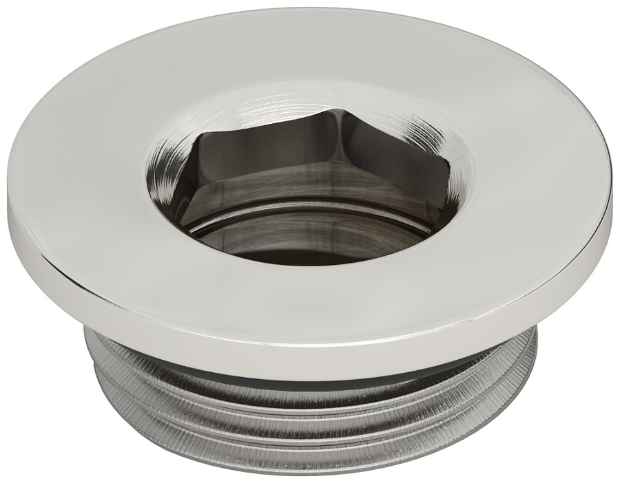 Заглушка "СТИЛЬЕ" хром d 28 мм / G 1/2" НР (Без покрытия), арт.00100-0008