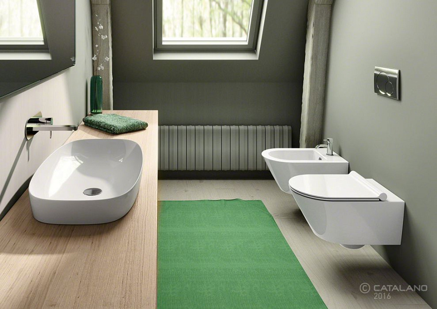 Раковина Catalano Alvea 75х40, арт.0624750001, белый глянцевый