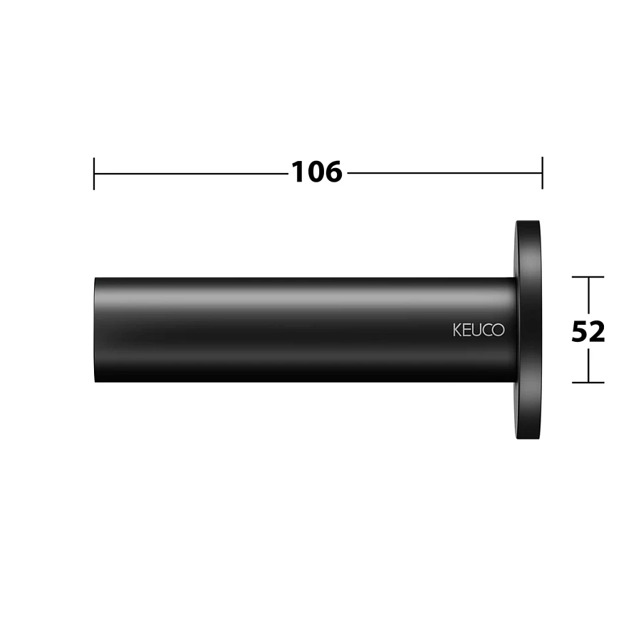 Держатель запасного рулона туалетной бумаги Keuco Reva 12863370000 черный матовый