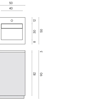 Раковина из керамогранита ITALON HOME Cube Air 50 Wood