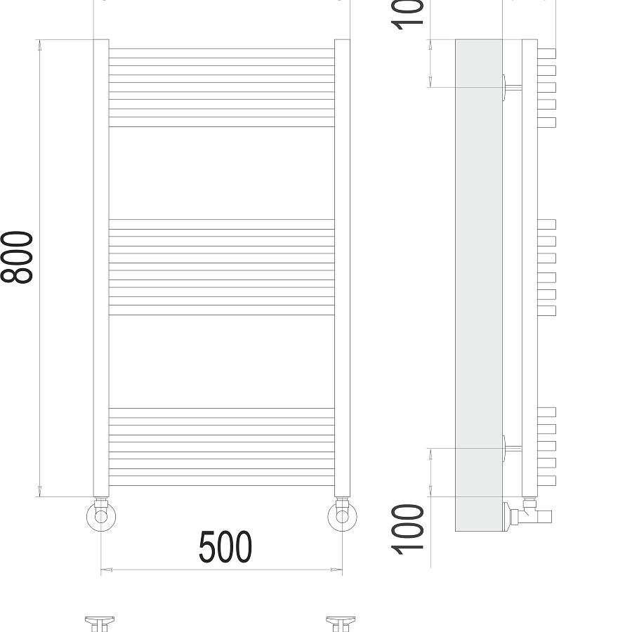 Классик П16 500х800 Полотенцесушитель TERMINUS, арт.4670078529596