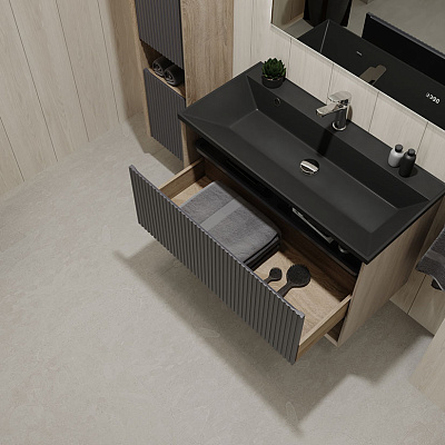 Тумба Jorno Tossony 90 подвесная Дуб Самдал/Антрацит