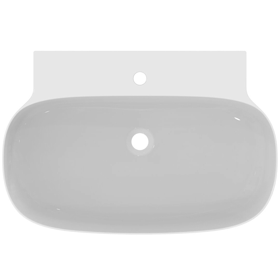 Раковина Ideal Standard Atelier Linda-X 75x50 см T4991V1 без перелива, шлифованный низ, белый матовый