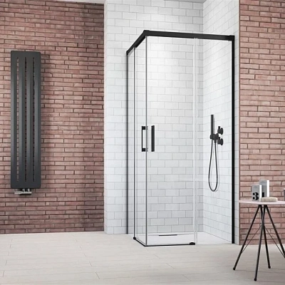 Душевая дверь Radaway Idea Black KDD 110 х 200.5 см, стекло прозрачное, профиль черный, правая, 387063-54-01R