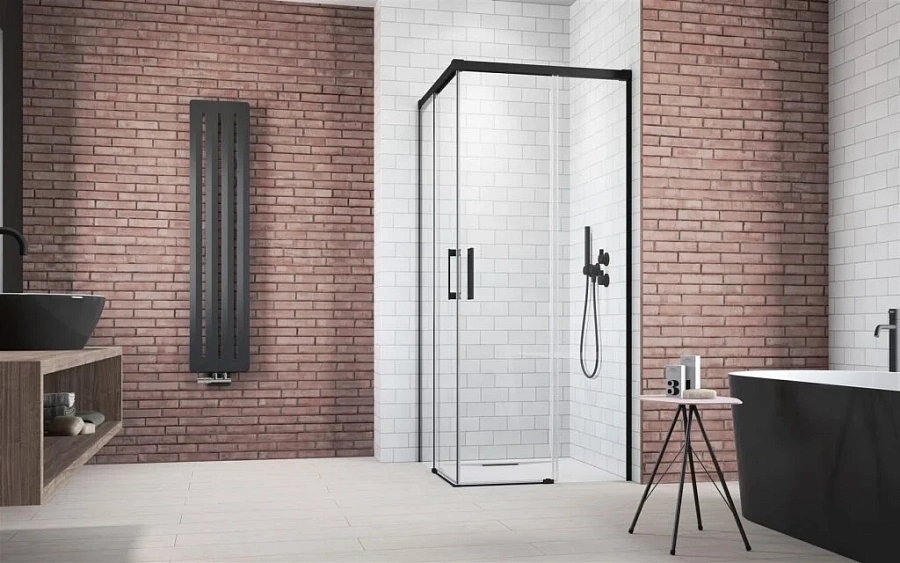 Душевая дверь Radaway Idea Black KDD 110 х 200.5 см, стекло прозрачное, профиль черный, правая, 387063-54-01R