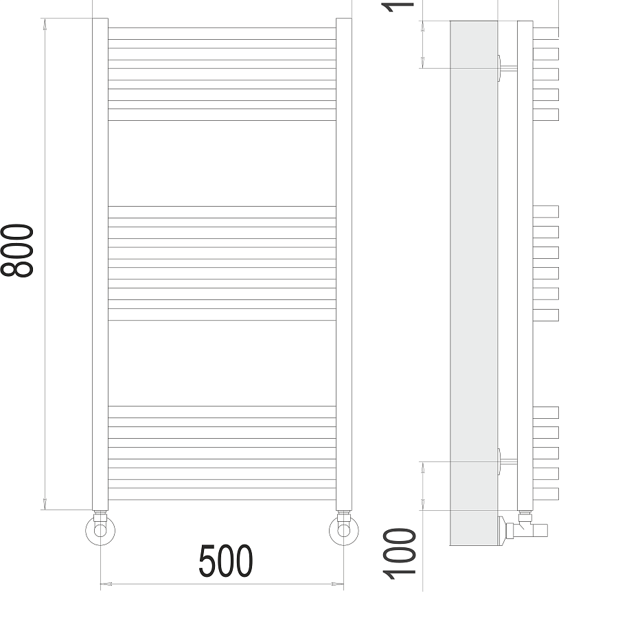 Виктория П16 500х800 Полотенцесушитель TERMINUS, арт.4670078529534