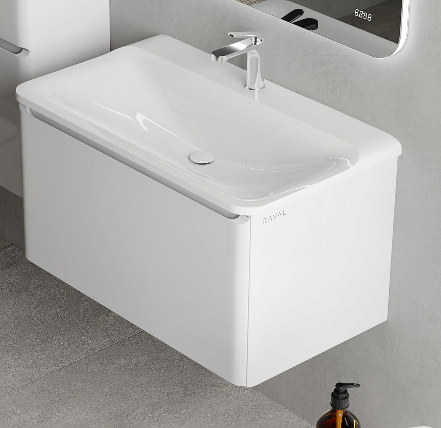 Тумба под умывальник Raval Welto 80 подвесная белая