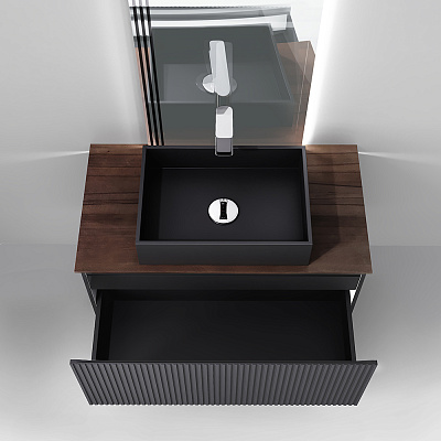 Тумба под умывальник Jorno Strong 100 подвесной антрацит