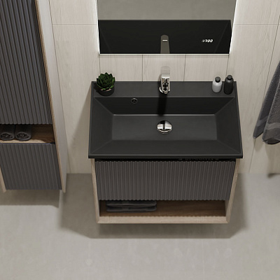 Тумба Jorno Tossony 70 подвесная Дуб Самдал/Антрацит