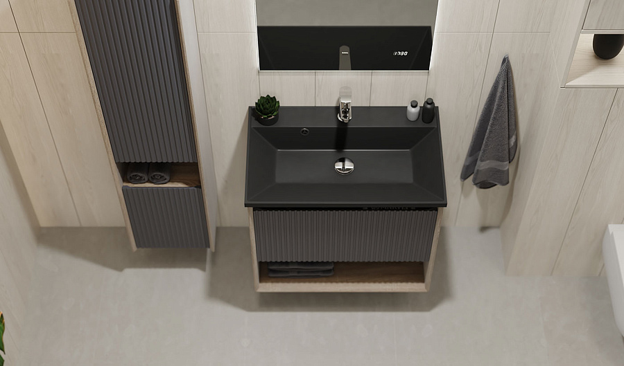 Тумба Jorno Tossony 70 подвесная Дуб Самдал/Антрацит