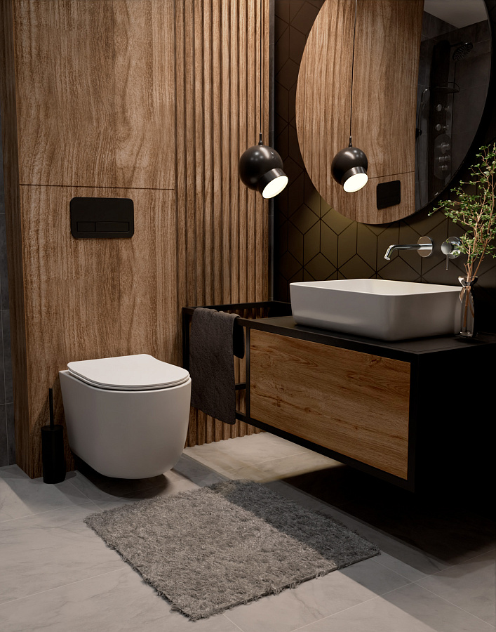 Siena Смеситель для раковины настенный на 2 отв. 180мм, внутр. монт часть в компл.