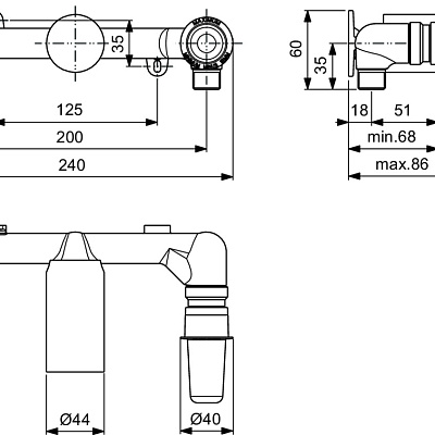 Скрытая часть для смесителей Ideal Standard Atelier Joy Neo BD355NU