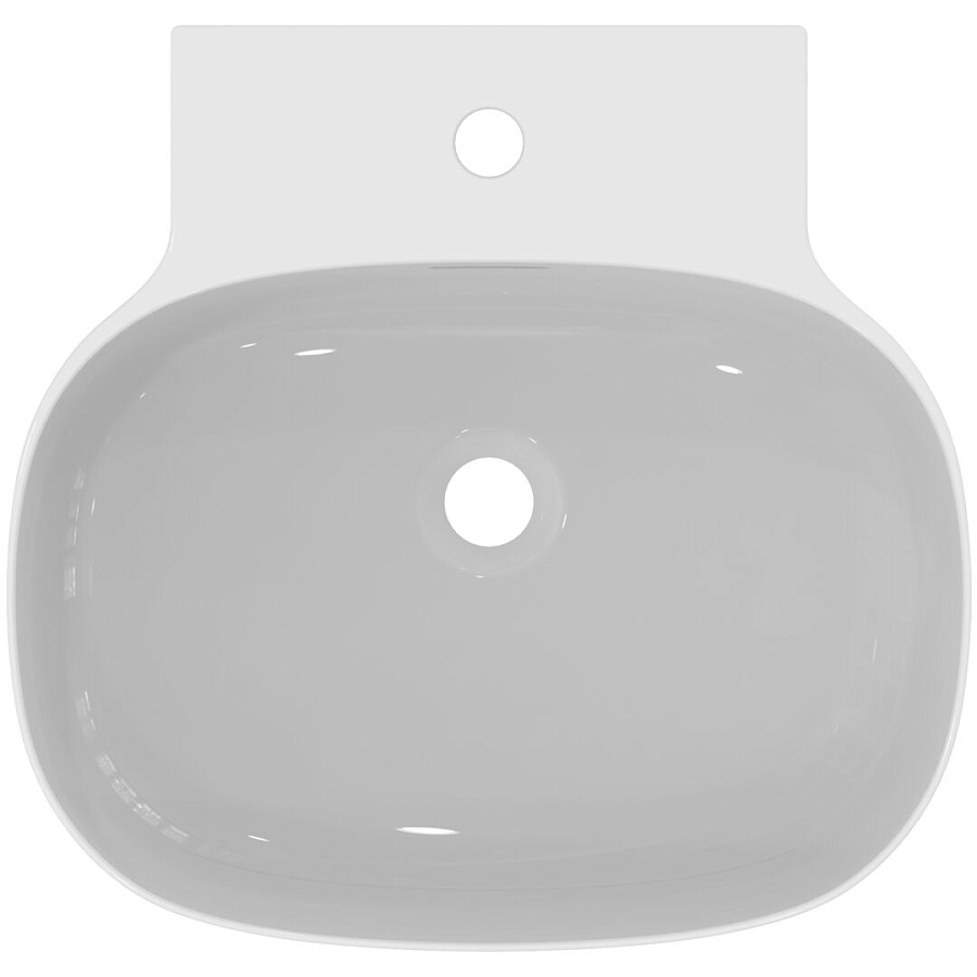 Раковина Ideal Standard Atelier Linda-X 50x48 см T4981V1 с переливом, шлифованный низ, белый матовый