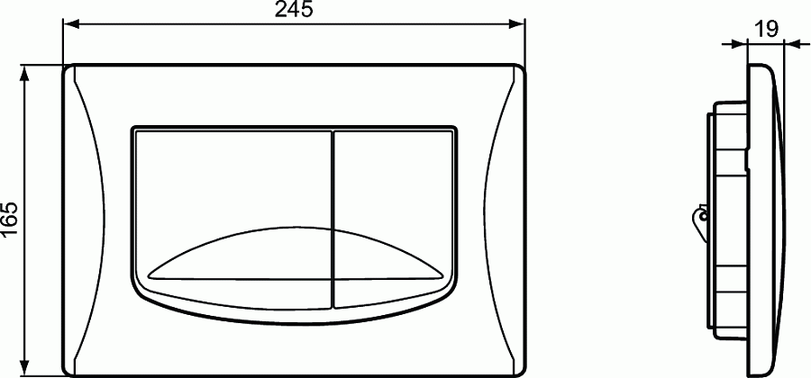 Кнопка смыва механическая Ideal Standard ProSys Solea M2 R0109AA хром