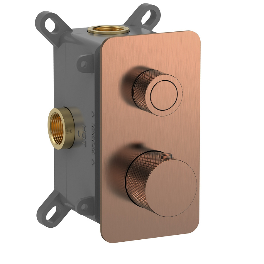 Смеситель с термостатом встраиваемый на 1 потребителя комплект с монтажной частью