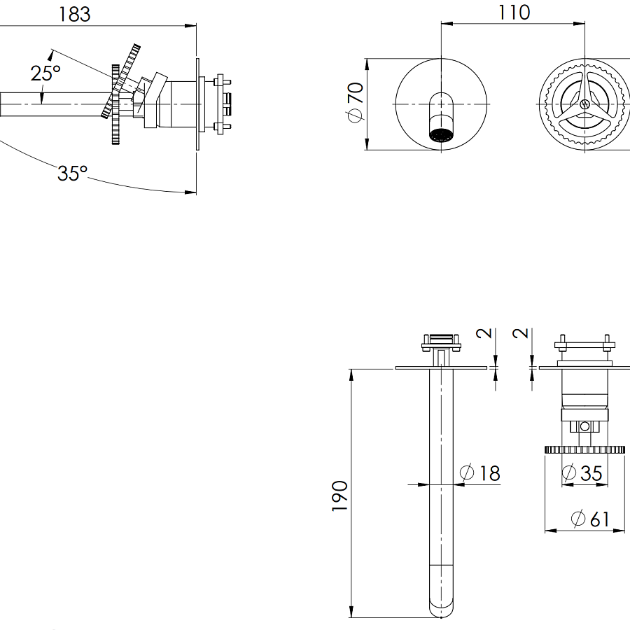 Смеситель для раковины Remer Chrono CH15PLWB, хром