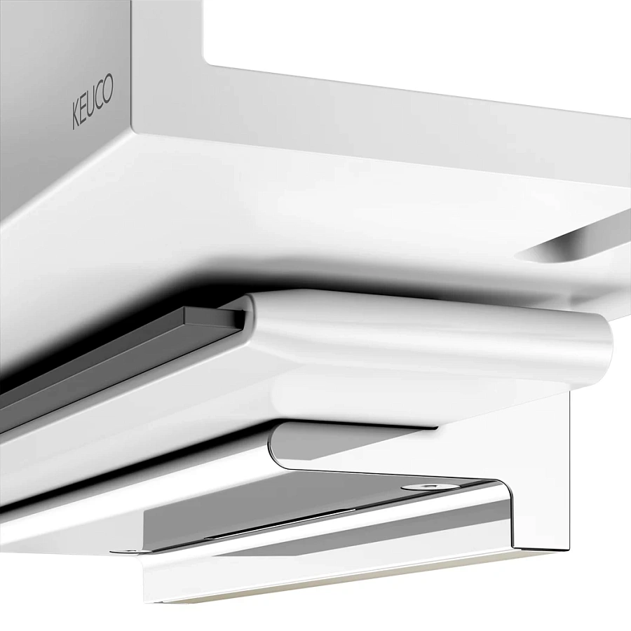 Полочка для душа cо стеклоочистителем Keuco Reva 12859510000 белый матовый / хром