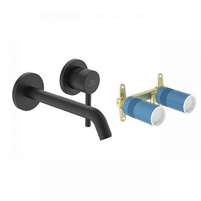 Смеситель для раковины Ideal Standard CERALINE (черный матовый) с внутренней частью в комплекте